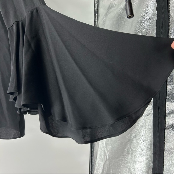 Milly Elegant Black Ruffle Sleeve Blouse - Picture 2 of 7